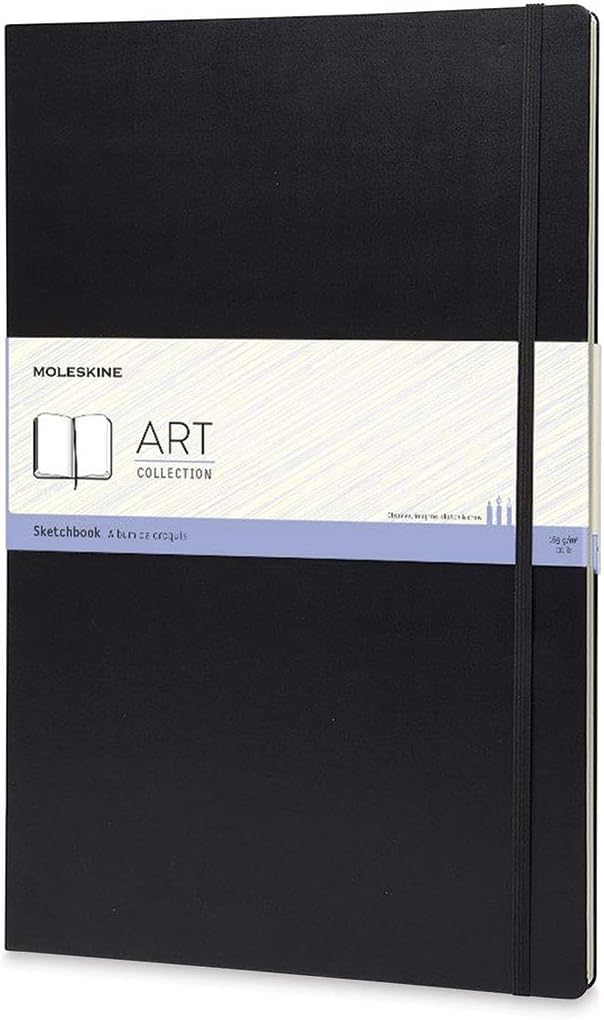 Moleskine Art Sketchbook, Hard Cover, A3 (11.75" x 16.5") Plain/Blank, Black, 96 Pages