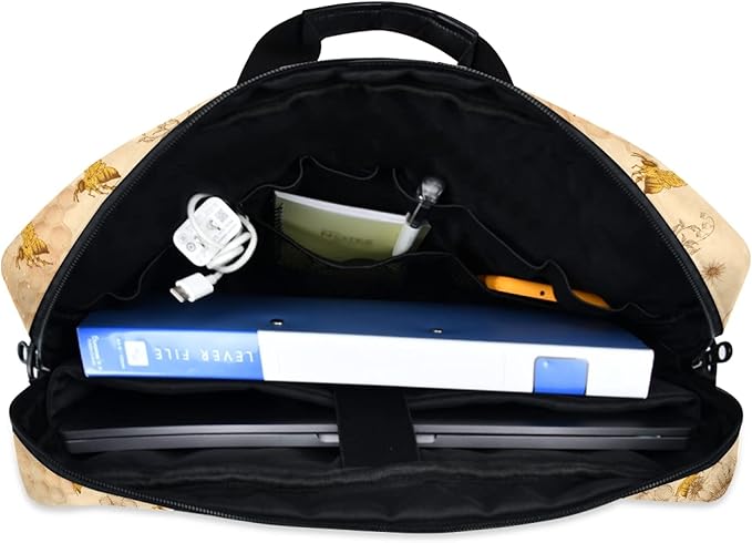 ALAZA Honey Bees Wildflowers Laptop Messenger Bag Case Sleeve Briefcase for Men Women, Multi03