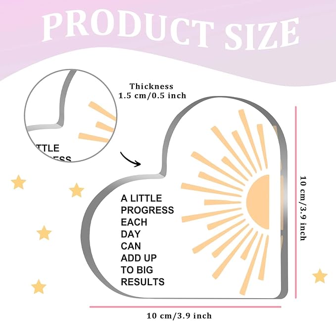 Mental Health Awareness Decor, Psychotherapy Affirmations Heart Acrylic Sign, School Counselor Sign, Inspirational Positive Sayings Gifts for School Home Therapy Office Living Room Bedroom