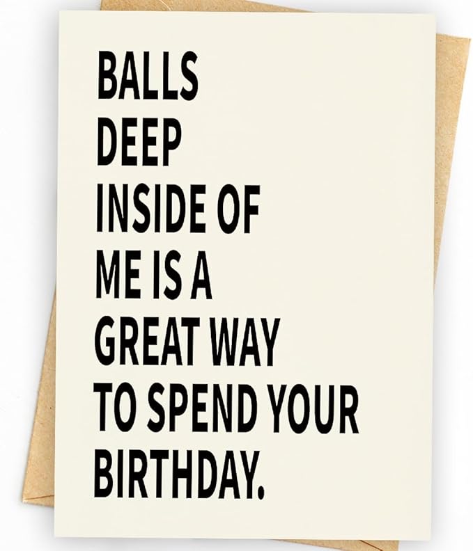 Naughty Birthday Card for Men, Husband, Boyfriend, and Him | Happy Birthday Gifts & Decorations for Men