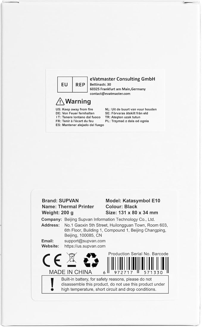 SUPVAN E10 Bluetooth Label Maker Machine with Tape, Continuous Waterproof Label, Versatile App with 35 Fonts and 1k+ Icons, Inkless Labeler for Home, Kitchen, School, Office Organization, Green