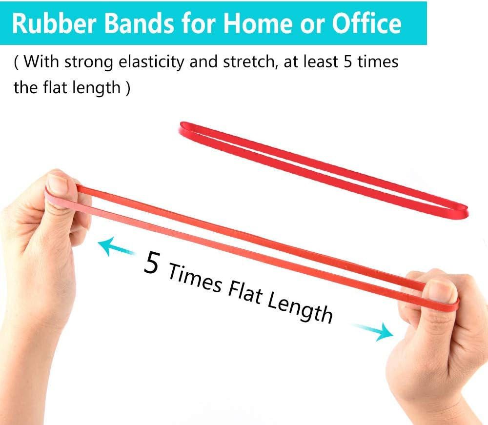 Coopay 12 Inches Extra Large Rubber Bands, 30 Pieces Heavy Duty Trash Can Band Bulk, Strong Elastic for Office Supply School Home, Garbage Cans, File Folders (Multicolored)