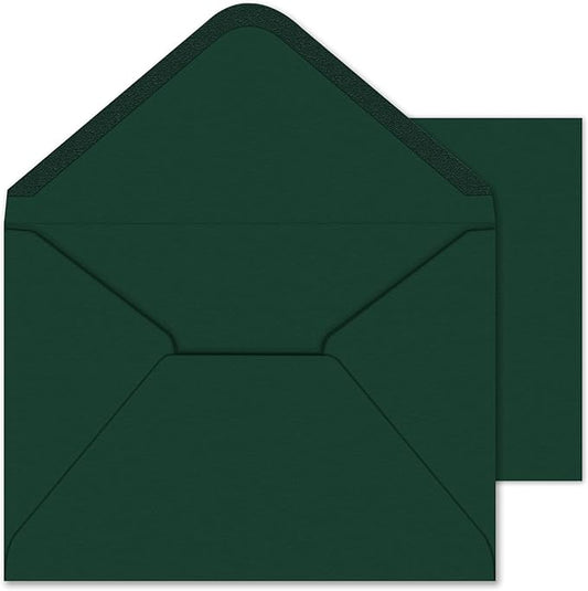 ASSTAONO-A7 Envelopes Green,100 Pack 5x7 Green Envelopes V Flap,Invitation Envelopes for 5x7 Cards,Photos,Wedding,Graduation,Birthday,Baby Shower,5.25 x 7.25 Inches
