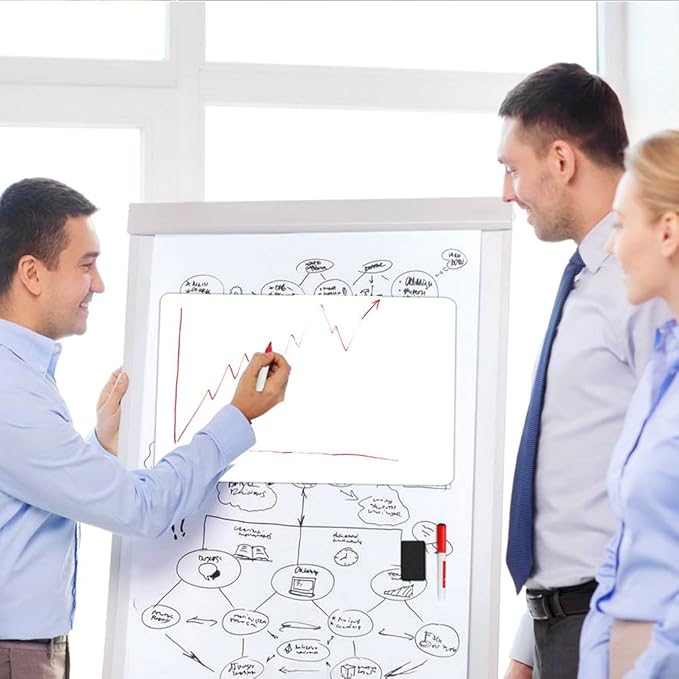 Magnetic Dry Erase Board Fridge White Board Sheet 20 x13 inch, Flexible Large Refrigerator Magnets Whiteboard Planner for Home Kitchen, 2 Markers and Eraser