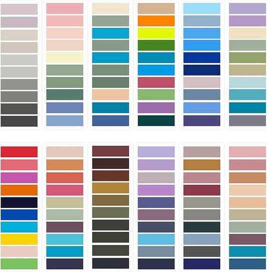 Sticky Tabs 2400 pcs Book Tabs for Page Markers,Morandi Sticky Note Tabs Page Markers for Notebooks,Book Markers,Colorful Book Tabs, Annotation supplies，Transparent Sticky Tabs for Books,Post It Notes