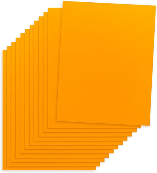 Hygloss Light Orange Colored Paper - 24 lb, 89 GSM, Acid-Free, Fade-Resistant, 8.5x11-Inch Letter Size Color Copy Paper, 90 Sheets