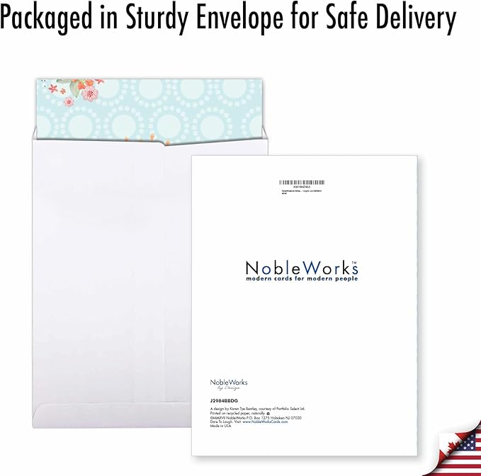 The Best Card Company - 1 Large Birthday Card with Envelope (8.5 x 11 Inch) - Fun Celebration Card for Birthdays - Watercolor Cake J2984BBDG