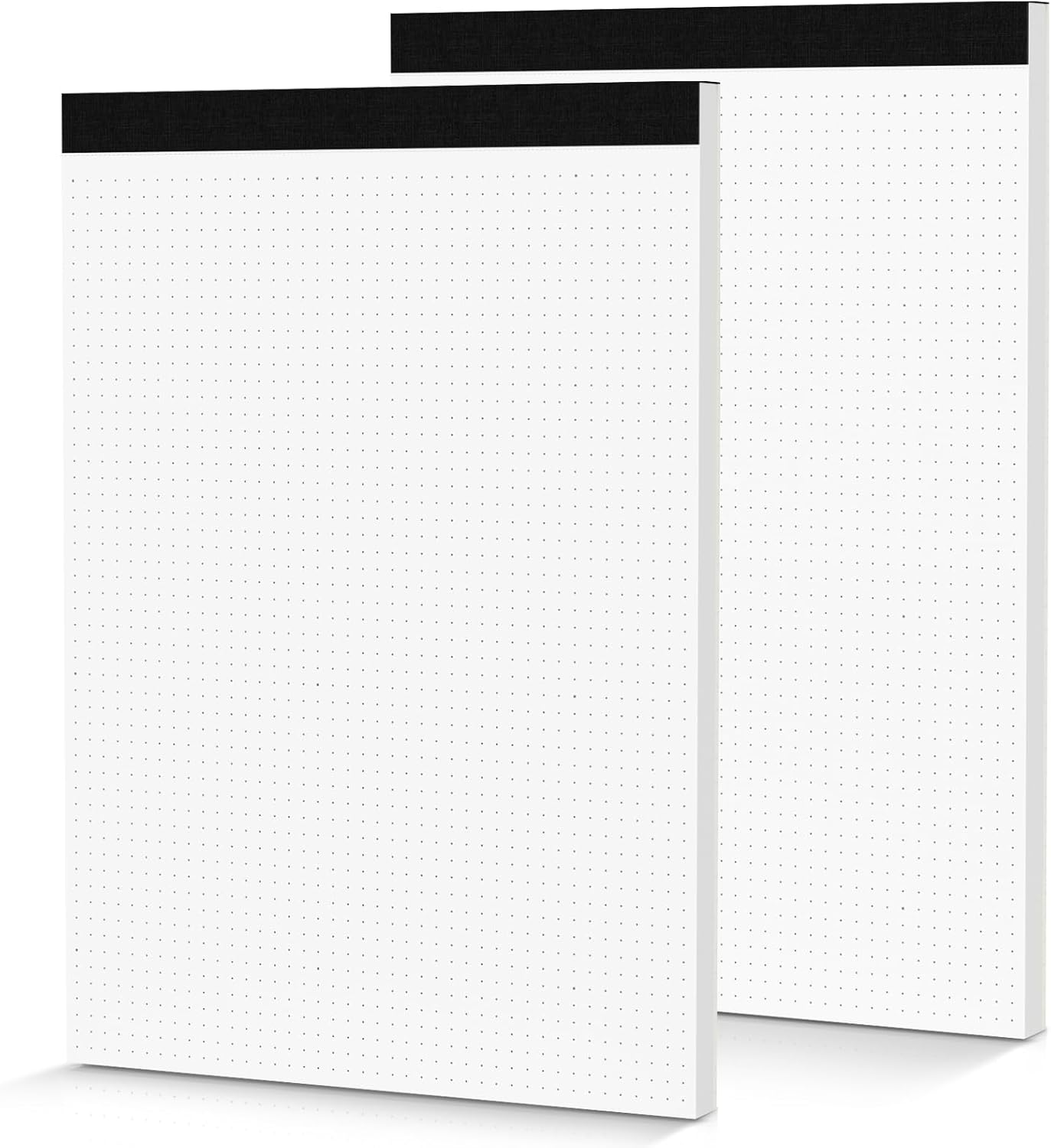 Dot Grid Notepad 8.5 x 11, 2 Pack, 5x5 Dotted Graph Paper 8-1/2 x 11", Dotted Journal Notepad for Sketching Journaling, Micro Perforated, White Thick Paper 1/5" Dots Notes Writing Pad, 30 Sheets/Pad