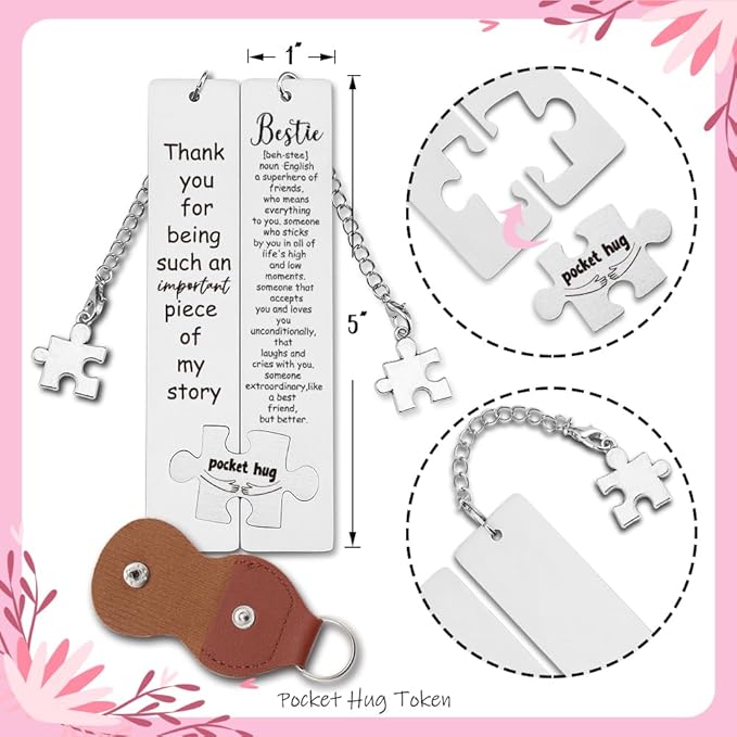 Thank You Gift for Bestie, Funny Bookmarks Gift for Bestie, Book Lover Gift for Bestie, Reading Gift for Bestie, Funny Office Gift for Work Bestie,WB124