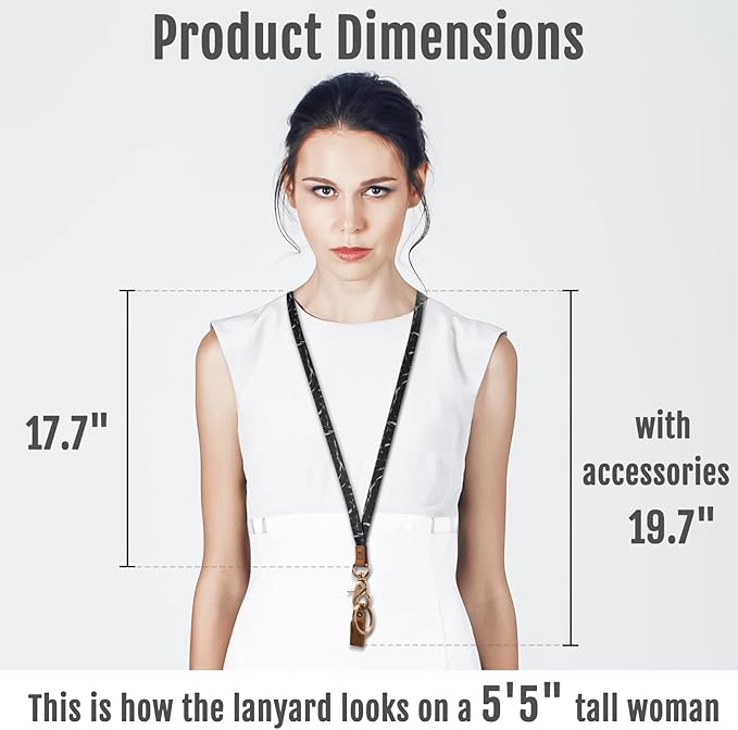 MNGARISTA Neck Lanyard for Keys, Floral Key Lanyard for Women, Durable ID Lanyards with Keyring and Clasp for ID Badges, School ID or Wallets, Hawaii