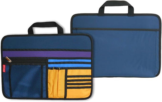 Unisex Bag Briefcase Insert Organizer Office File Document Storage Organizer (L) (Multi Colors)