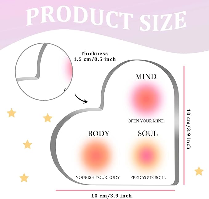 Mental Health Decor, Therapy Anxiety Decor Sign, Psychotherapy Affirmations Heart Acrylic Sign, Therapy Mental Health Decorations, Mental Health Gifts for Social Worker Classroom School Counseling