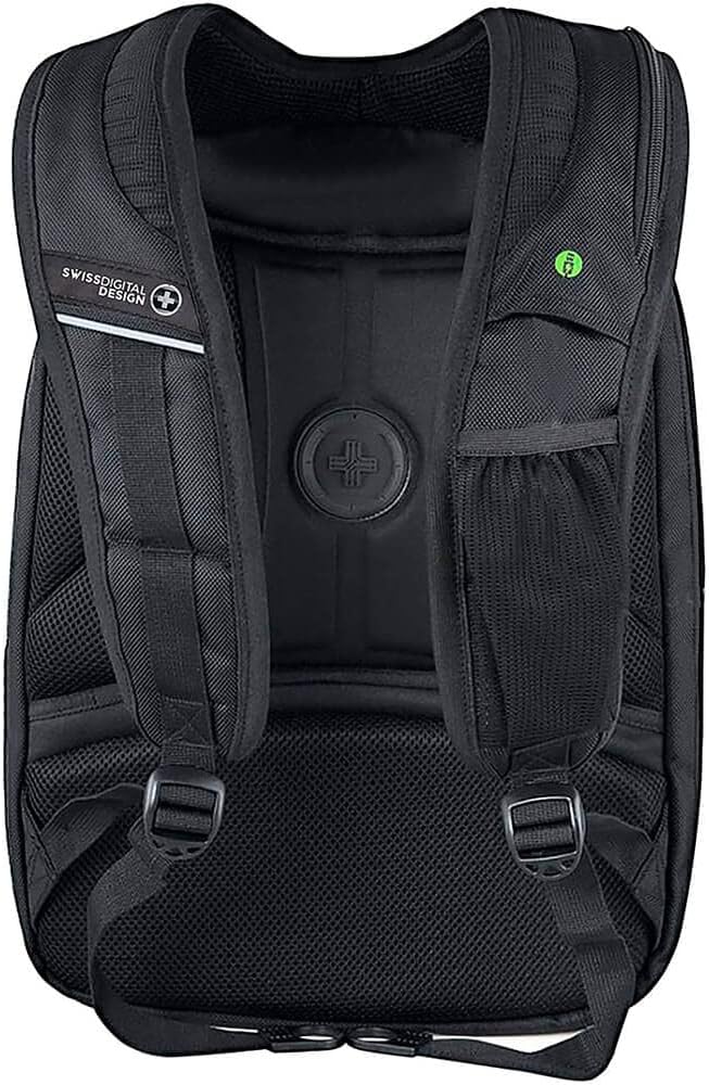 Swissdigital Design TSA-Friendly Large Backpack, Business Laptop Backpack for Men with USB Charging Port/RFID Protection (TERABYTE J16BT-1) One Nation One World