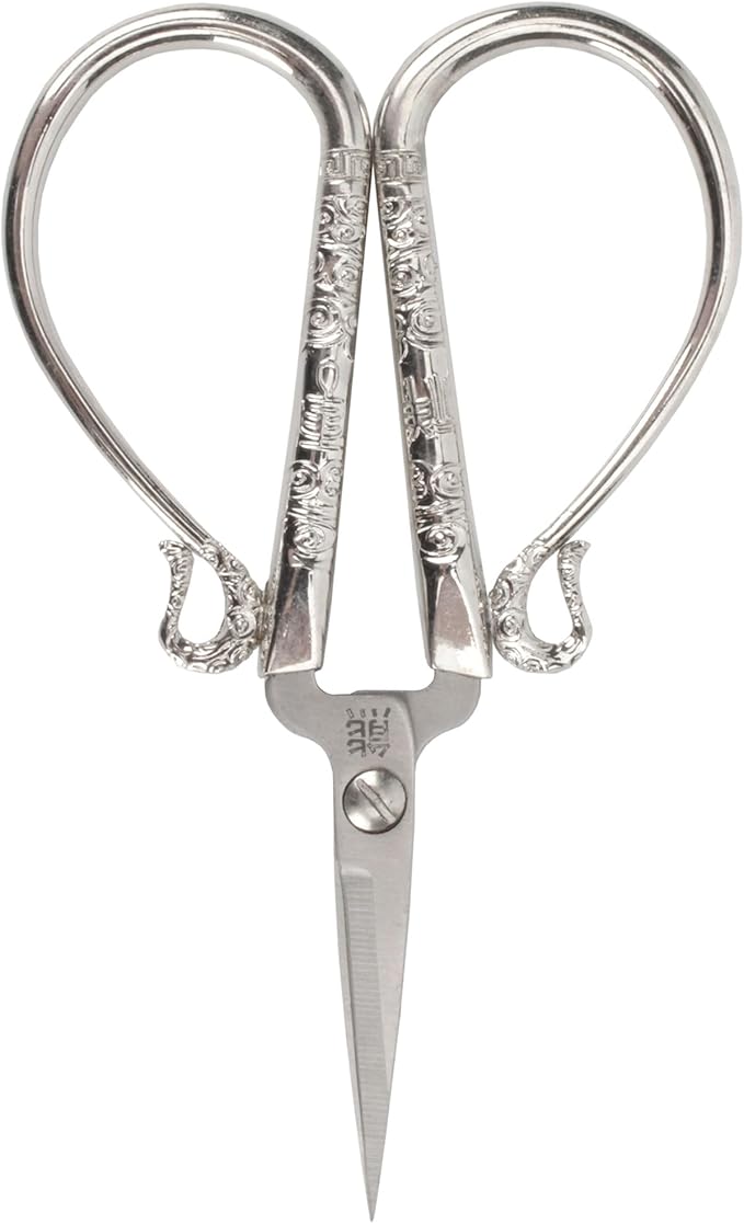 JubileeYarn Classic Chinese Small Embroidery Craft Scissors - Silver - 1 Scissor