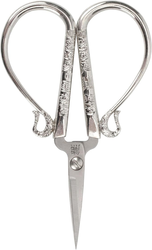 JubileeYarn Classic Chinese Small Embroidery Craft Scissors - Silver - 1 Scissor