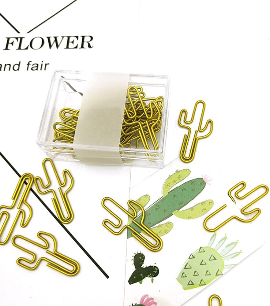 Cute Cactus Paper Clips - 30 Pack Creative Decoration for Home, School and Office by JruiZhp