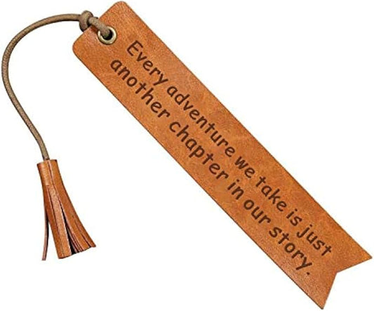 Every Adventure We Take is Just Another Chapter in Our Story Reader Leather Bookmark Wedding Party Gift Engraved Bookmark Wedding Reader (Another Chapter in Our Story)