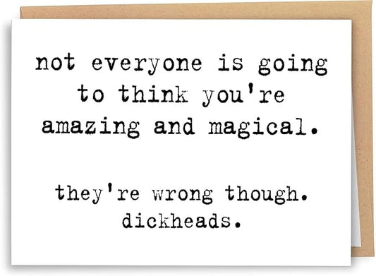 Funny Encouragement Card Gift for Women Men, Humor Support Card Gift for Him Her, Cute Sympathy Card Feel Better Gift for Friend Son daughter, Thinking of You Card For Friend