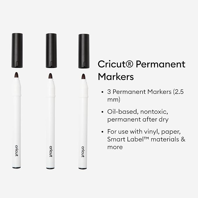 Circuit Cricut Permanent Markers 2.5 mm, Black (3 ct), Black