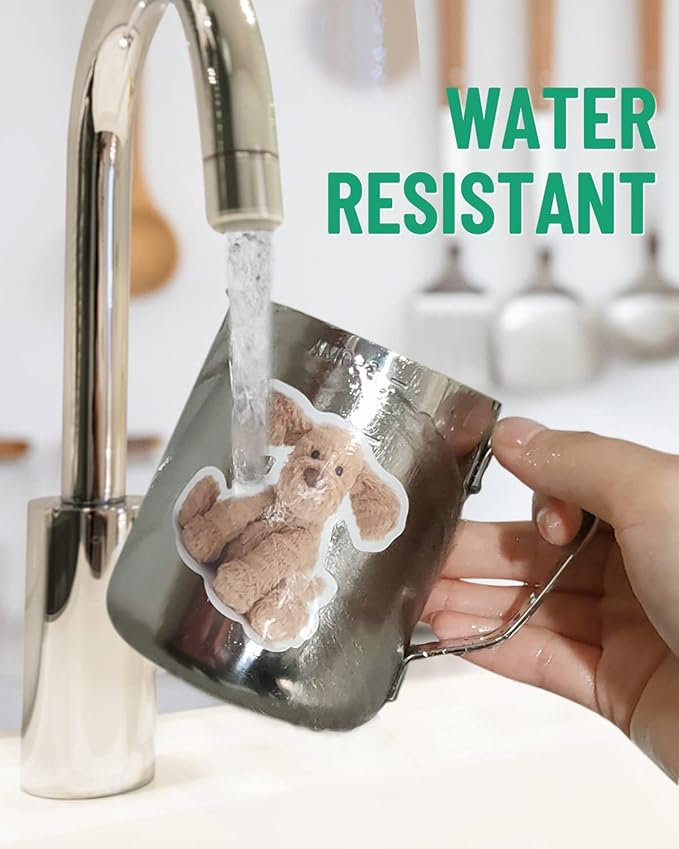 Lzerking Printable Vinyl Sticker Paper for Inkjet Printer - Matte White 60 Sheets Self-Adhesive Waterproof Decal Printable Sticker Paper - Standard Size 8.5x11 Inches