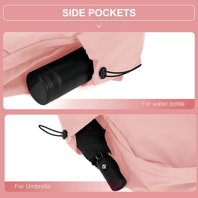 YGR Laptop Backpack for Women and Men, Waterproof Lightweight Travel Daily Rucksack Casual 15.6 inches Computer Bags for College, Pink