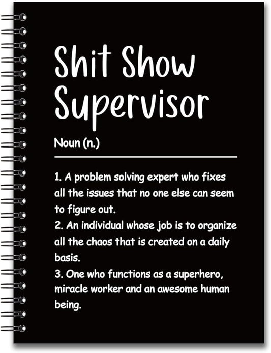 YAZMEEN Supervisor Blank Spiral Notebook（160 Pages） Sxxt Show Supervisor Definition Hardcover Notebook Supervisor Appreciation Gift Funny Gag Gift Journal for Supervisor Boss Leader Colleague Friend
