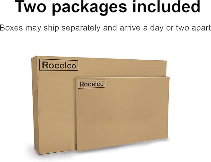 Rocelco 40" Large Height Adjustable Standing Desk with AC Outlet USB Charger and Floor Stand BUNDLE - Tall Dual Monitor Riser Computer Workstation - Keyboard Tray - Black (R DADRB-40-ACUSB-FS2)