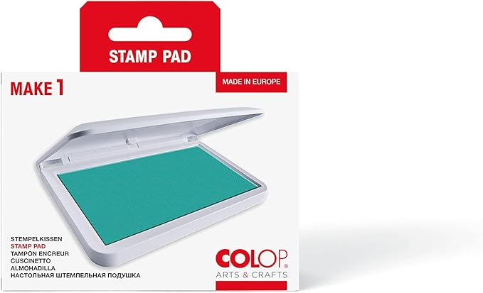 COLOP Make Series, Ink Stamp Pads, with Non-Toxic Premium Ink, Water-Based Acid-Free (Fresh Mint, Make 1-1-15/16" x 3-1/2")