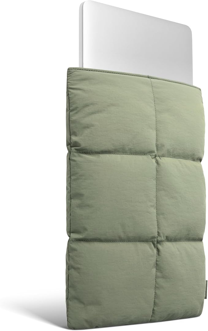 Comfyable Puffy Laptop Sleeve 13 Inch 14 Inch, Quilted Puffer Laptop Carrying Case for Women, Pillow Case Compatible for MacBook Air M3 2024 M2 M1, MacBook Pro M4 Pro/Max, 13 in 14 in Cover