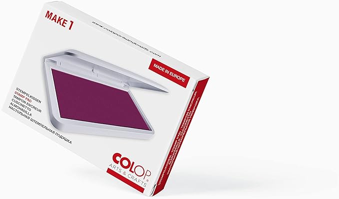 COLOP Make Series, Ink Stamp Pads, with Non-Toxic Premium Ink, Water-Based Acid-Free (Cozy Red, Make 1-1-15/16" x 3-1/2")