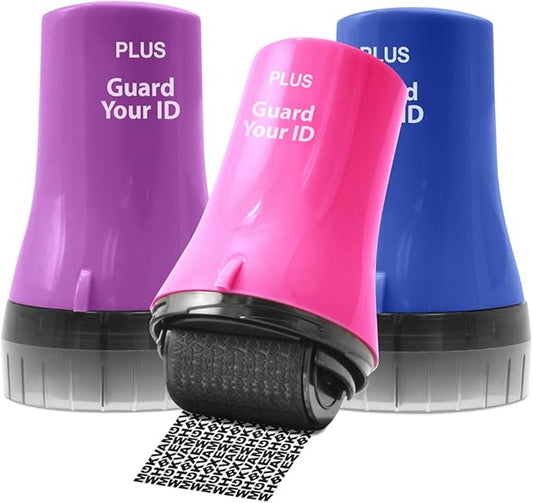 Advanced ID Roller 3-Pack Wide (Blue, Pink, Purple) - Protect Your Privacy & Prevent Identity Theft with Guard Your ID Theft Protection, ASOTV