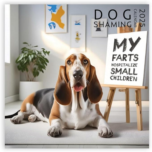 Dog Shaming Calendar 2025, Funny Wall Calendar, Dog Lover, 2025 Dog Wall Calendar