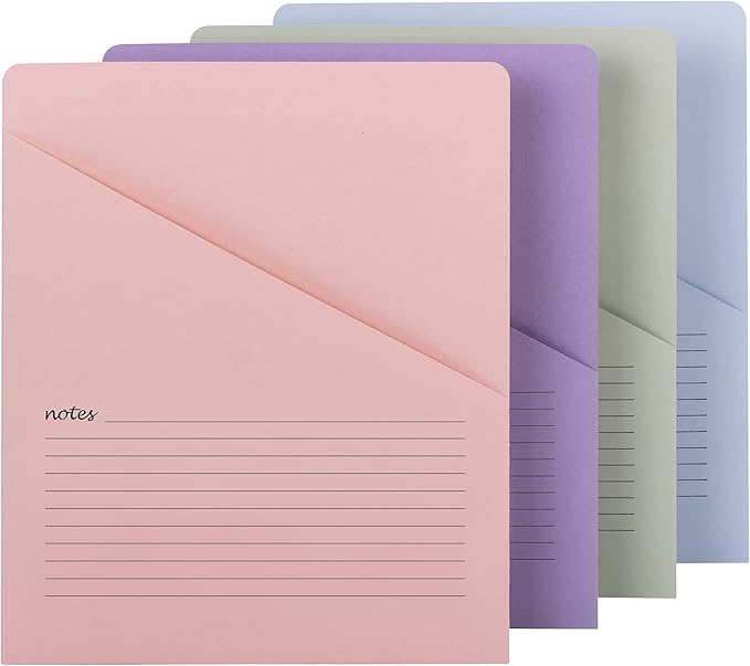 Smead Organized Up Notes Slash File Jacket, Letter Size, Assorted Colors, 12 per Pack (75429)