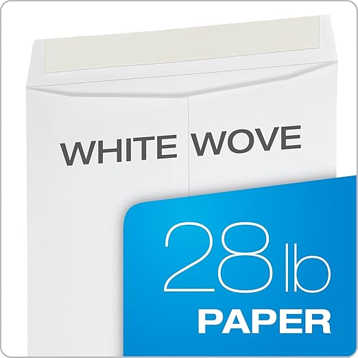 Columbian 10 x 13 Catalog Envelopes with Self Seal Closure, 28 lb White Wove, for Mailing Flat Letter Size Documents or Photos, 100 Per Box (COLO336)