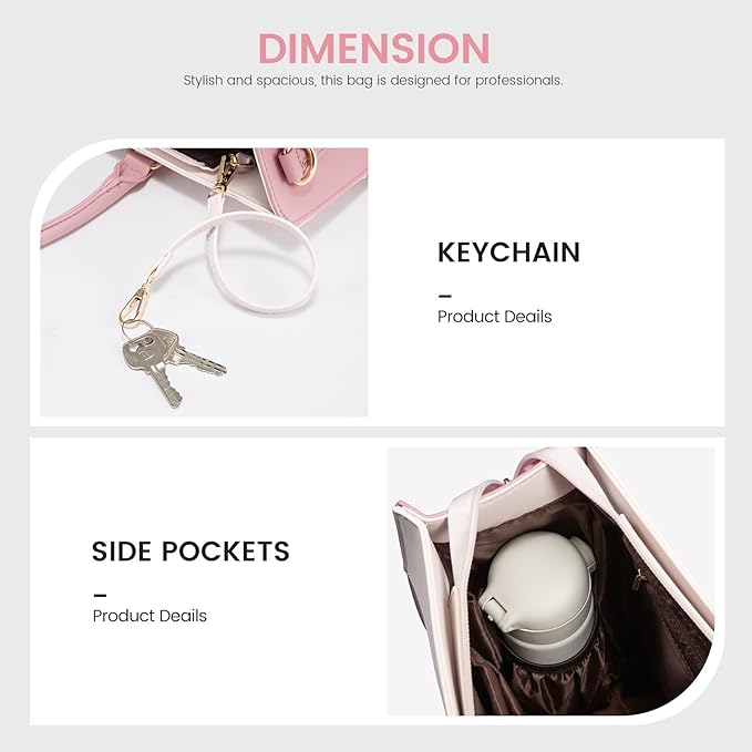 LOVEVOOK Laptop Tote Bag for Women, Work Totes Business Office Computer Briefcase with Clutch Purse