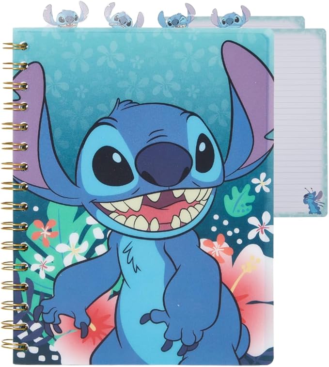 Innovative Designs Stitch Tab Journal Notebook, Spiral Bound, 96 Lined Pages, 8 x 7 inches, Blue