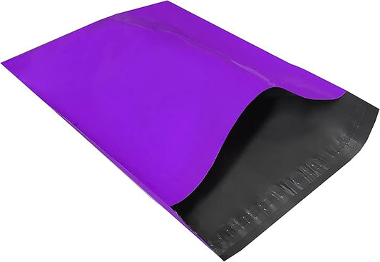 Colored Poly Mailers Pack of: Be creative with your packaging with Colored mailers (Purple, 12" x 15.5" pack of 500)