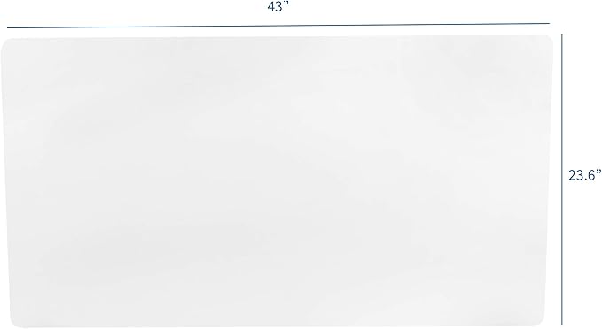 VIVO White 43 x 24 inch Universal Solid One-Piece Table Top for Standard and Sit to Stand Height Adjustable Home and Office Desk Frames, DESK-TOP43W