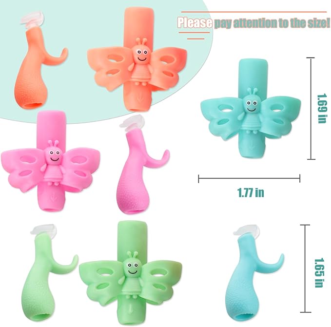 JuneLsy Pencil Grips for Kids Handwriting gripper Pencil Holder Posture Correction Training Writing AIDS for preschooler Kids toddler Children 3-7Year