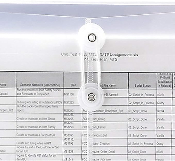 Smead Poly Envelope, 1 1/4 Inch Expansion, String-Tie Closure, Side Load, Letter Size, Clear, 5 per Pack (89521)