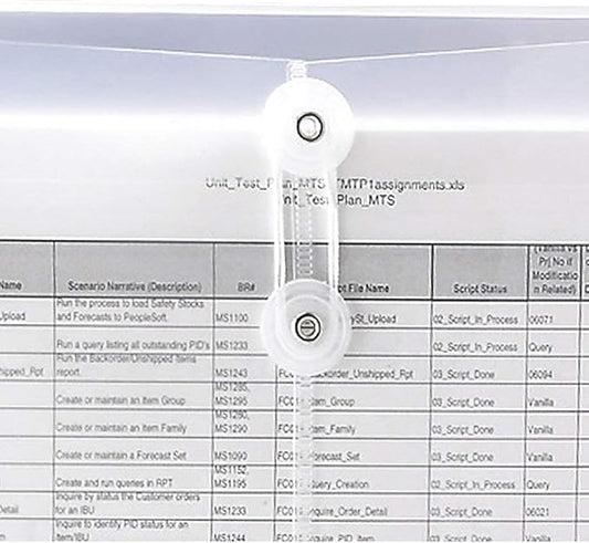 Smead Poly Envelope, 1 1/4 Inch Expansion, String-Tie Closure, Side Load, Letter Size, Clear, 5 per Pack (89521)