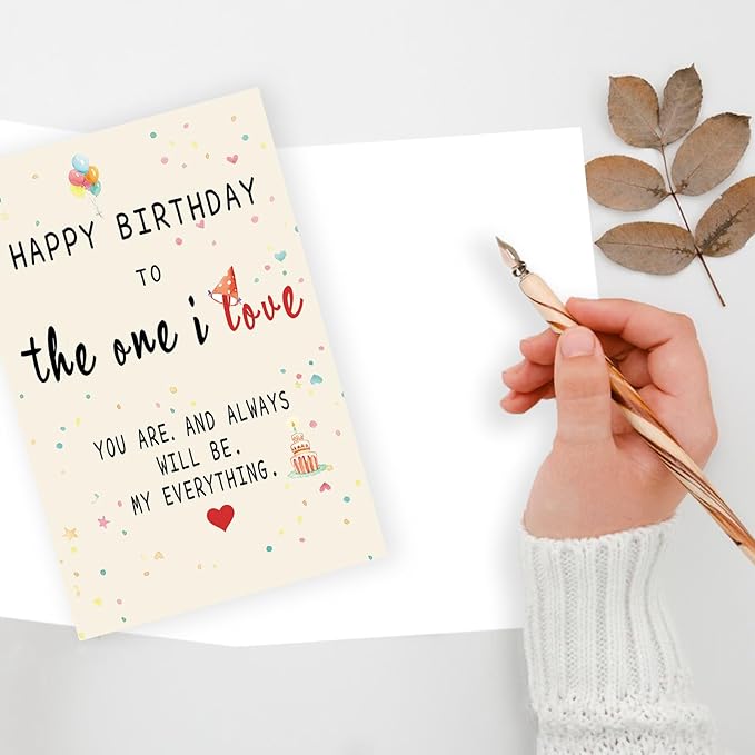 ICOOLY Romantic Birthday Card Gift for Men & Women – Heartfelt Greeting with Sweet Message – Perfect for Husband, Wife, Boyfriend, or Girlfriend – Birthday Card for Him, Her