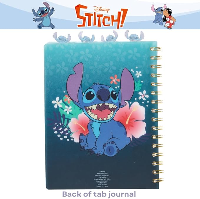 Innovative Designs Stitch Tab Journal Notebook, Spiral Bound, 96 Lined Pages, 8 x 7 inches, Blue