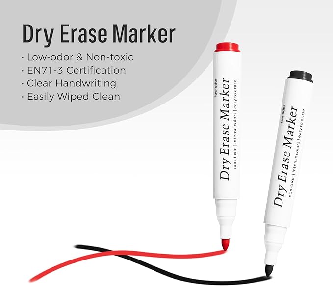 LOUKIN All-in-One Magnetic Dry Erase Eraser (2 Dry Erase Markers Included), Patent Whiteboard Eraser with Whiteboard Cleaner, Glass Board Eraser for Classroom, Home and Office