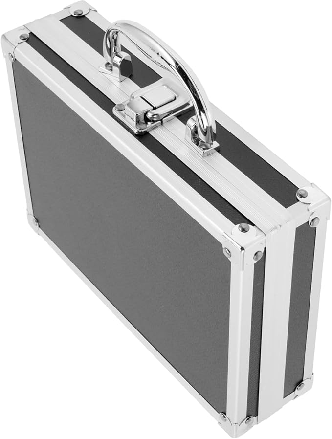 Box Aluminum Hard Cases Emergency Kit Cash Money Hard Case Suitcase Laptop Carrying Case Tool Lock Case Cosmetic Carrying Case Laptop Briefcase Home Tools Portable Travel Flat