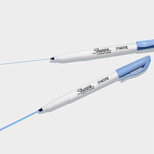 SHARPIE S-Note Creative Colouring Marker Pens | Highlight, Write, Draw & More | Assorted Pastel Colours | Chisel Tip | 6 Count