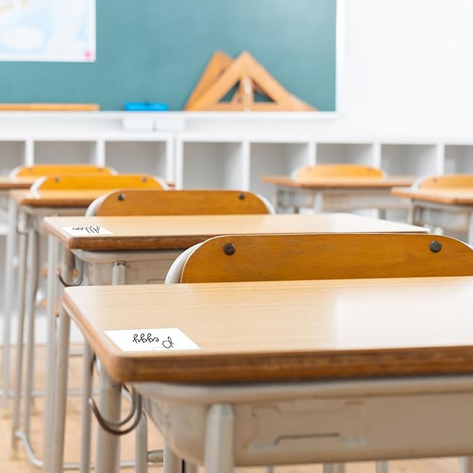 52 Pack Index Card Pockets with Top Open, 3.5 x 2 Inch Adhesive Label Pockets Clear Plastic Index Card Holder for Organizing, Storage Bins, Library Cards, Notes