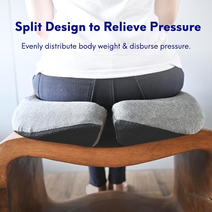 Cushion Lab Patented Pressure Relief Seat Cushion for Long Sitting Hours on Office/Home Chair, Car, Wheelchair - Extra-Dense Memory Foam for Hip, Tailbone, Coccyx, Sciatica - Wellness Green