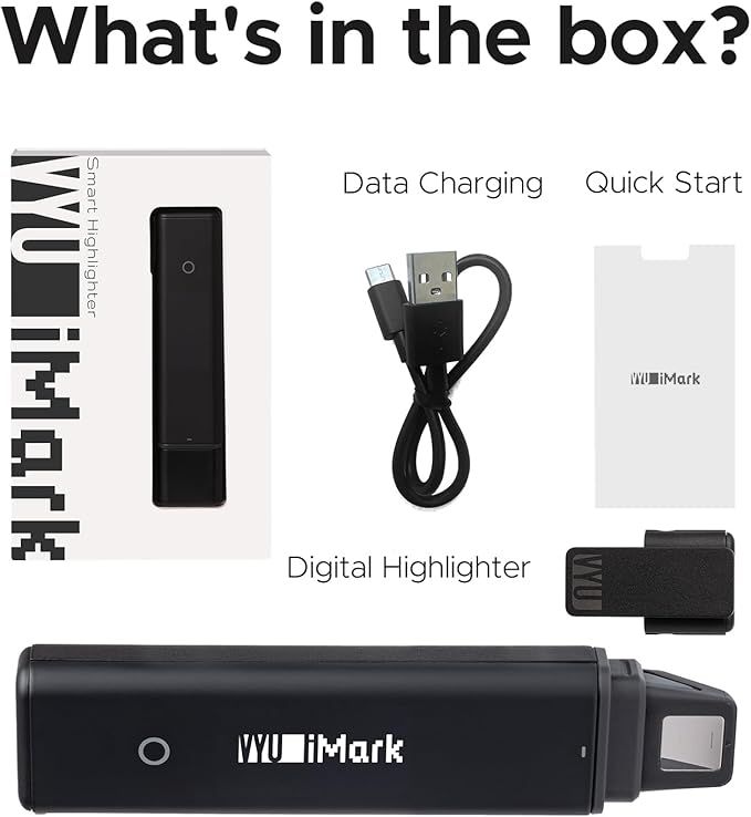 VYU iMark Reading Pen, Digital Highlighter, Book Markers for Reading and Annotations, Real-Time Sync to Digitize, Store, and Share Notes, Best Gift for Book Lovers, Students—currently for Android only