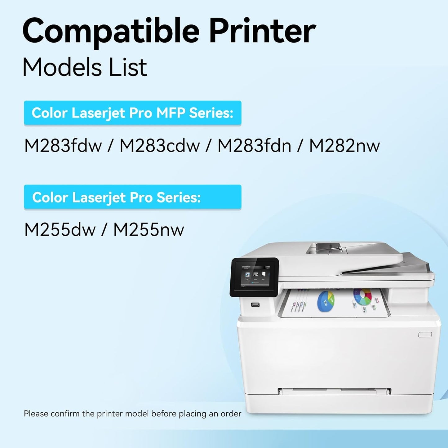 LEMERO UEXPECT 206A Toner Cartridges 4 Pack with Chip Replacement for 206A Toner Cartridges HP Set 206A 206X for HP Color Laserjet Pro MFP M283fdw M255dw M283cdw M255cdw Printer W2110A W2110X